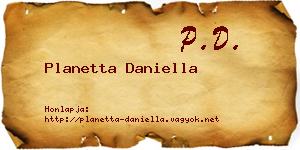 Planetta Daniella névjegykártya